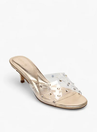 Celeste Women Studded Kitten Heel Sandals Ramadan Collection