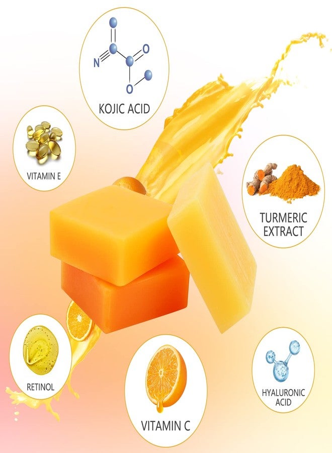 Inlifay Kojic Acid Soap with Turmeric: Dark Spot Remover Soap with Vitamin C, Vitamin E, Retinol, Collagen, Hyaluronic Acid, Moisturizing for Body & Face Pack of 2 - Image 5