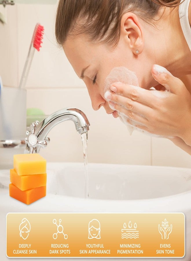 Inlifay Kojic Acid Soap with Turmeric: Dark Spot Remover Soap with Vitamin C, Vitamin E, Retinol, Collagen, Hyaluronic Acid, Moisturizing for Body & Face Pack of 2 - Image 3
