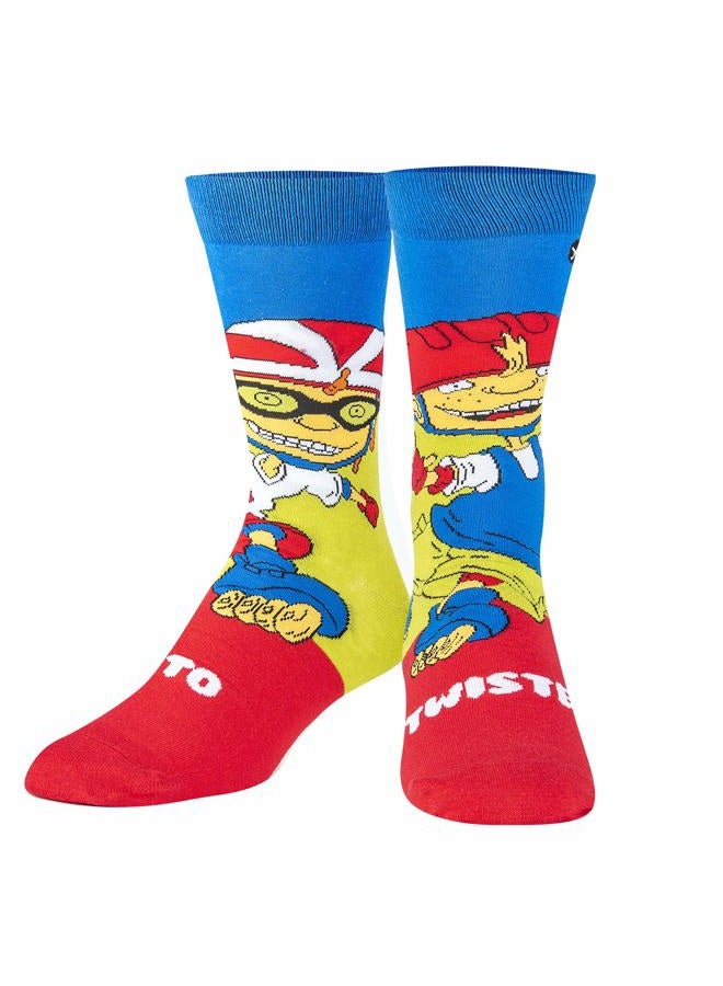 Odd Sox Men's Casual Sock, Arnold Gerald 360, Large - Image 1