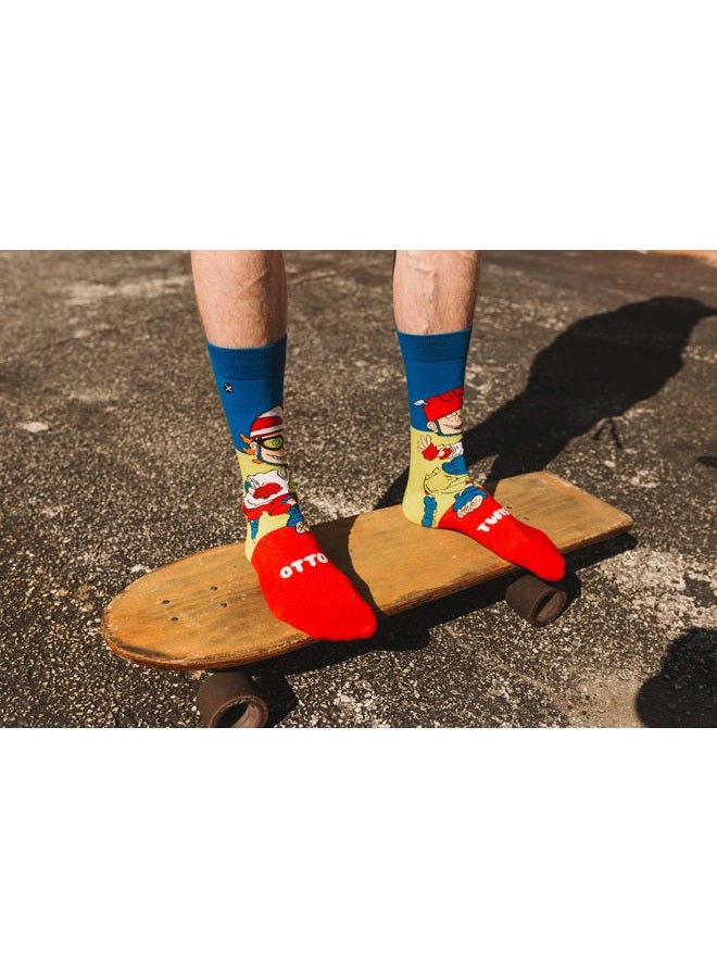 Odd Sox Men's Casual Sock, Arnold Gerald 360, Large - Image 2