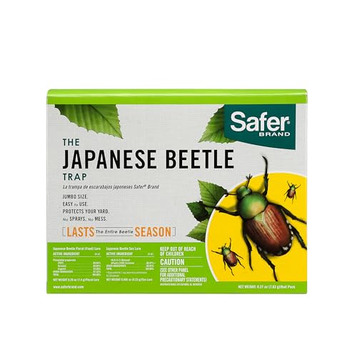 Safer Brand Japanese Beetle Trap with Attractant - 70102 - Includes 1 Trap, 1 Lure, and 2 Jumbo Bags - Japanese Beetle Traps Outdoor - Image 1
