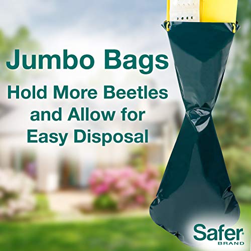 Safer Brand Japanese Beetle Trap with Attractant - 70102 - Includes 1 Trap, 1 Lure, and 2 Jumbo Bags - Japanese Beetle Traps Outdoor - Image 5