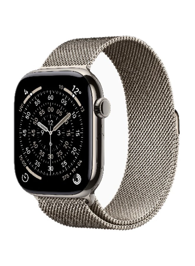 Apple Watch Series 11 GPS + Cellular 46mm (International Version) Natural Titanium Case With Natural Milanese Loop - M/L - Image 1