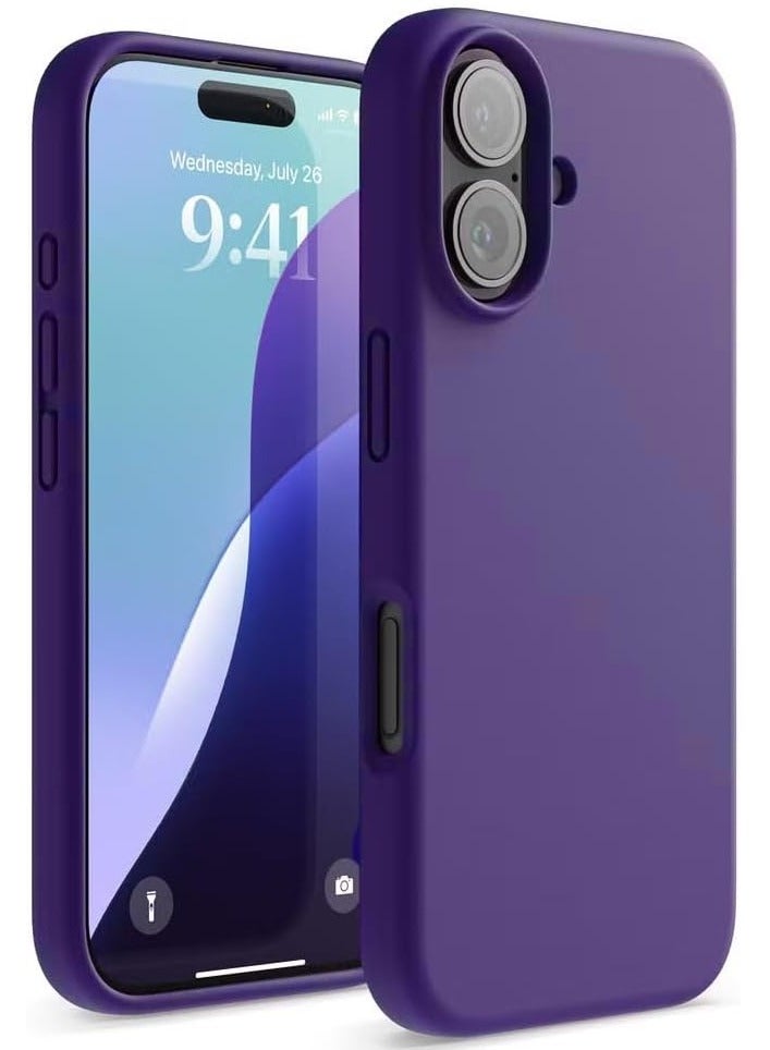 ELTRAZONE iPhone 16 Slim Fit Matte Deep Purple TPU Case – Soft, Flexible Silicone Back Cover - Image 1