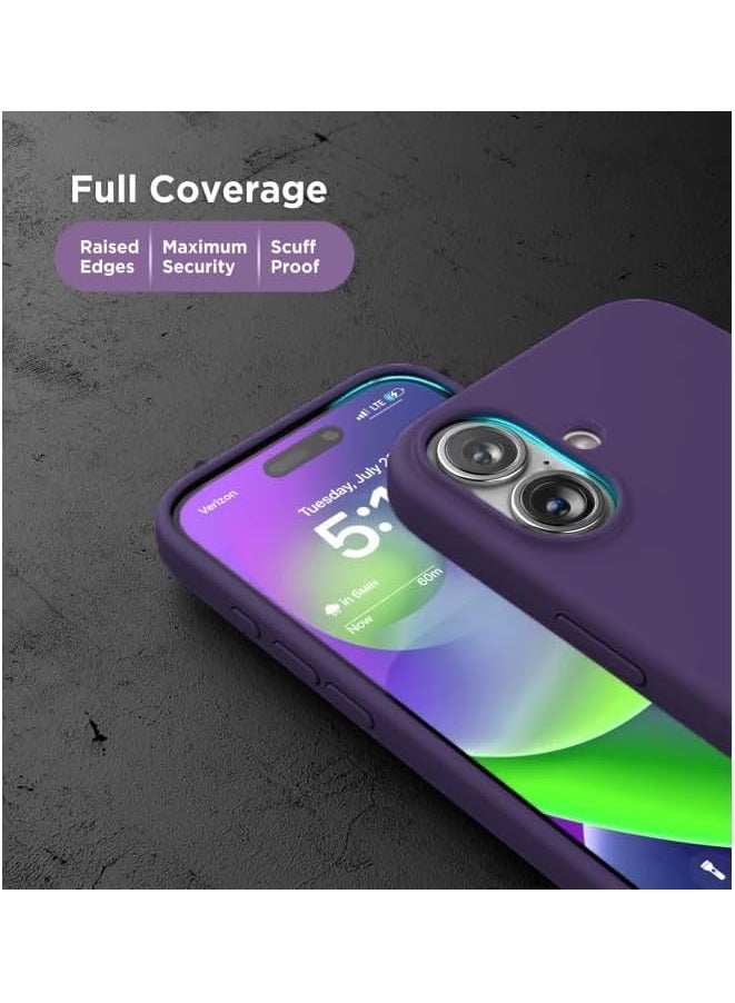 ELTRAZONE iPhone 16 Slim Fit Matte Deep Purple TPU Case – Soft, Flexible Silicone Back Cover - Image 3