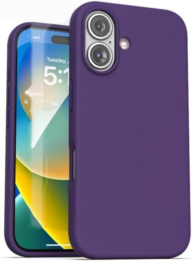 ELTRAZONE iPhone 16 Slim Fit Matte Deep Purple TPU Case – Soft, Flexible Silicone Back Cover - Image 5