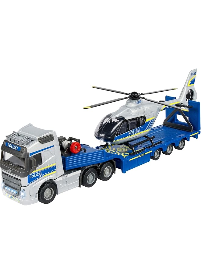 Majorette Volvo Truck Plus Airbus Police Helicopter 35 Cm With Light And Sound For Ages 3 Years Old - Image 1