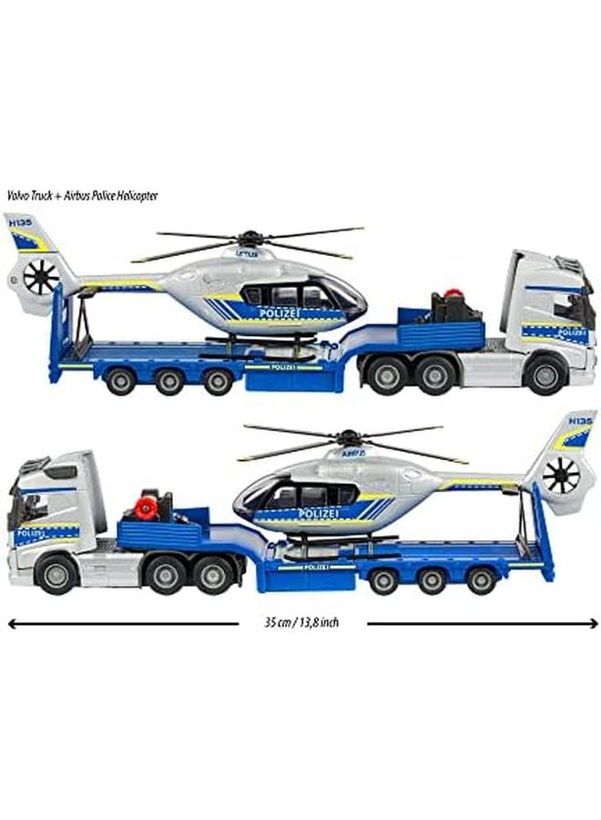 Majorette Volvo Truck Plus Airbus Police Helicopter 35 Cm With Light And Sound For Ages 3 Years Old - Image 3