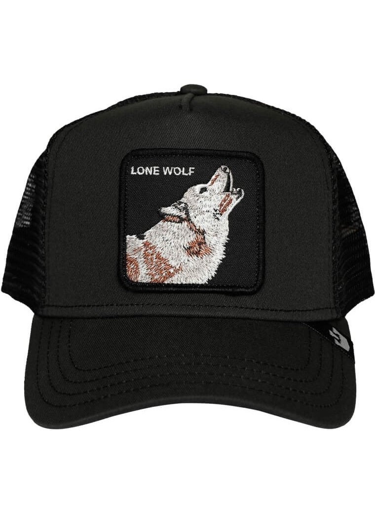 HS - Black Mesh Hat with Animal Figures - Image 1