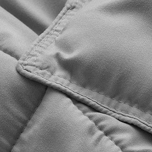 Homespun Soft Microfibre Comforter Blanket Lightweight Reversible Quilt Duvet All Weather, Double Bed, Light Grey Color - Image 3