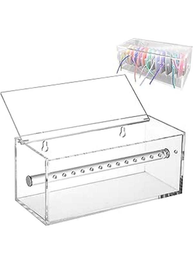 Clear Acrylic Dental Organizer Box With Flip Lid For Orthodontic Power Chains And Braces Supplies - Image 1