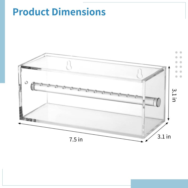 Clear Acrylic Dental Organizer Box With Flip Lid For Orthodontic Power Chains And Braces Supplies - Image 4