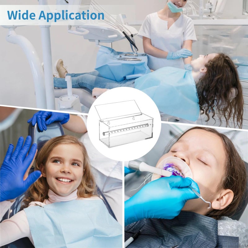 Clear Acrylic Dental Organizer Box With Flip Lid For Orthodontic Power Chains And Braces Supplies - Image 5