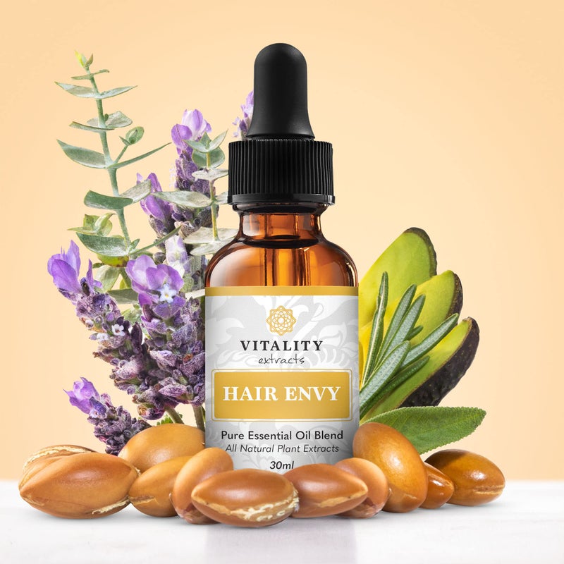 Vitality مستخلصات الحيوية - سيروم نمو الشعر الطبيعي - 100% زيوت أساسية نقية، 15 مستخلص نباتي، بدون مواد صناعية، بدون بارابين - تقوية الشعر، تقليل التكسر، تحفيز الجريبات - Image 2