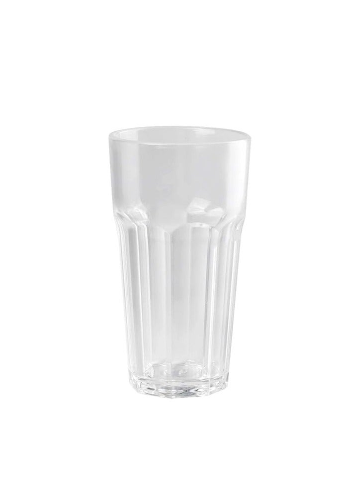 Spaceshoop Clear Plastic Tumblers Acrylic Stackable Drinking Glasses Portable Cups for Adults Kids, 380 ml Plastic Acrylic Drink Tumblers (1pc) - Image 1
