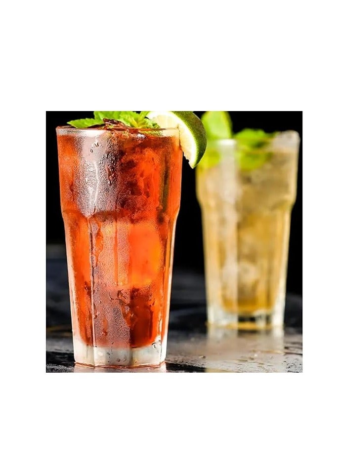 Spaceshoop Clear Plastic Tumblers Acrylic Stackable Drinking Glasses Portable Cups for Adults Kids, 380 ml Plastic Acrylic Drink Tumblers (1pc) - Image 4