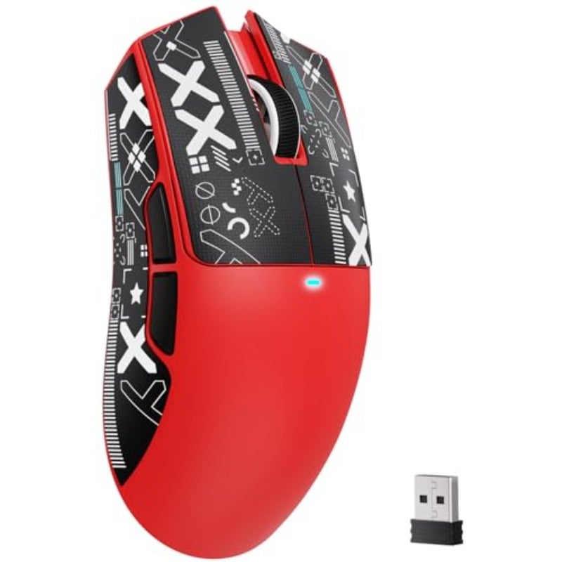 ATTACK SHARK X11SE Wireless Gaming Mouse 63g Superlight With PixArt PAW3311 Sensor 22000 DPI Tri-Mode BT 2.4Ghz Wired 1000Hz Polling rate 300mAh Battery Dual Driver for PC Xbox Mac Red - Image 1