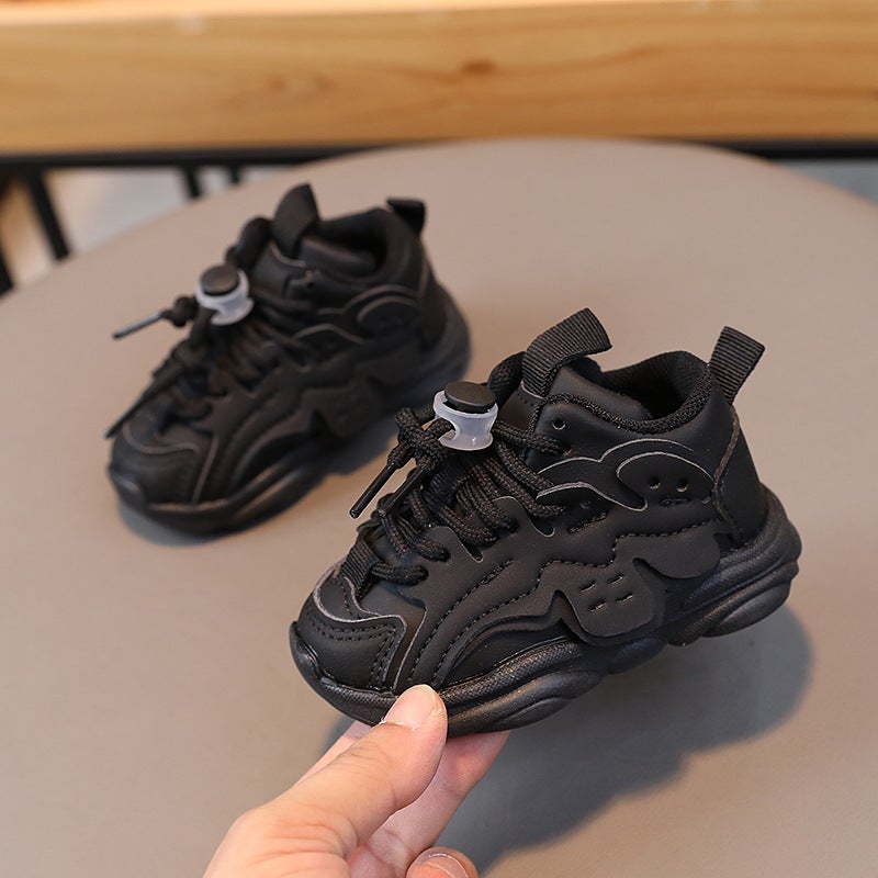 Qi Ta Dropshipping Spring/Autumn Baby Toddler Shoes, Anti-Slip Soft Sole Dad Sneakers, Breathable - Image 1