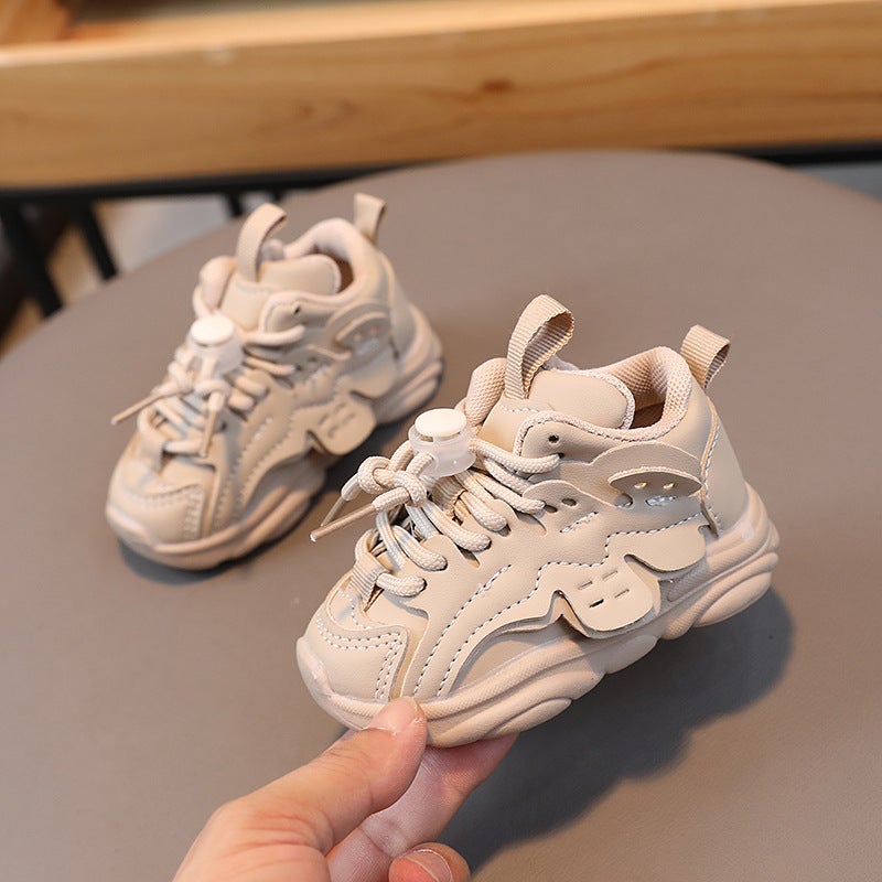 Qi Ta Dropshipping Spring/Autumn Baby Toddler Shoes, Anti-Slip Soft Sole Dad Sneakers, Breathable - Image 2