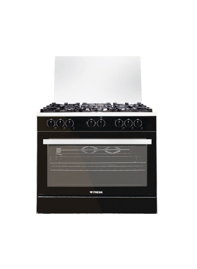 Fresh Cooker Fan 5 Burners Stainless Steel 60*90 - Hydraulic Door