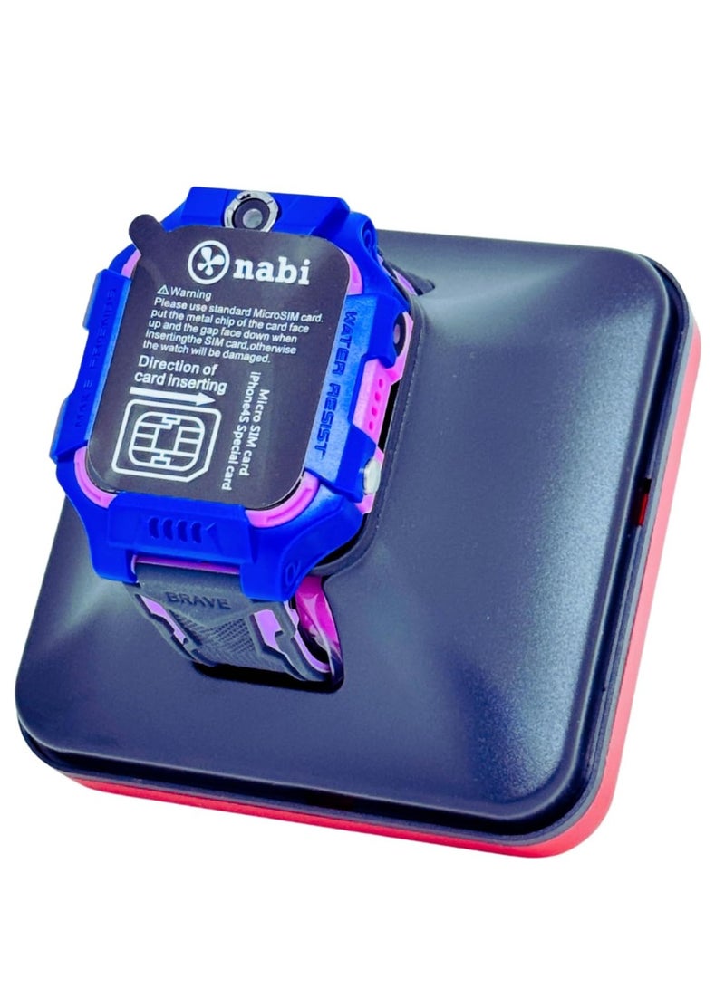 ساعة نبي الذكية للأطفال Z7A تدعم كاميرا لحماية الأطفال وتحديد مواقعهم في أي مكان عبر نظام تحديد المواقع العالمي (GPS). يمكنك تحديد موقعهم في أي وقت عن طريق توصيل الجوال بالساعة، وتدعم شريحة اتصال. - Image 1