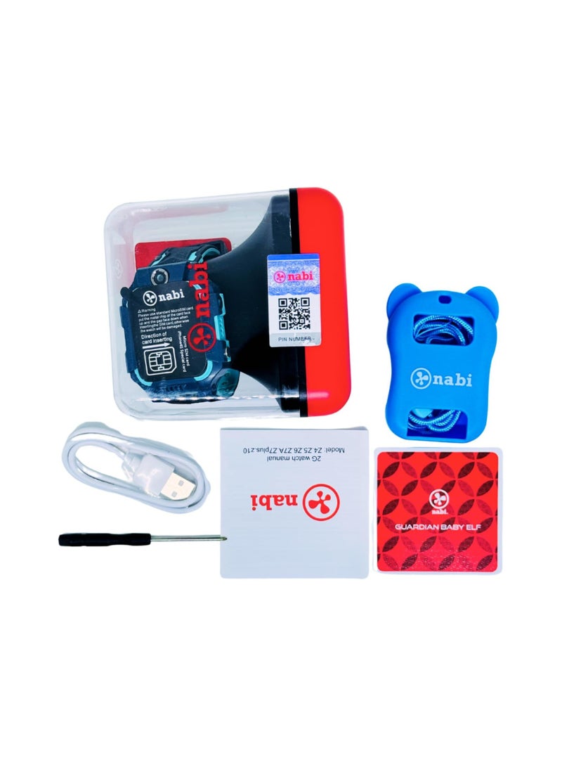 ساعة نبي الذكية للأطفال Z7A تدعم كاميرا لحماية الأطفال وتحديد مواقعهم في أي مكان عبر نظام تحديد المواقع العالمي (GPS). يمكنك تحديد موقعهم في أي وقت عن طريق توصيل الجوال بالساعة، وتدعم شريحة اتصال. - Image 2