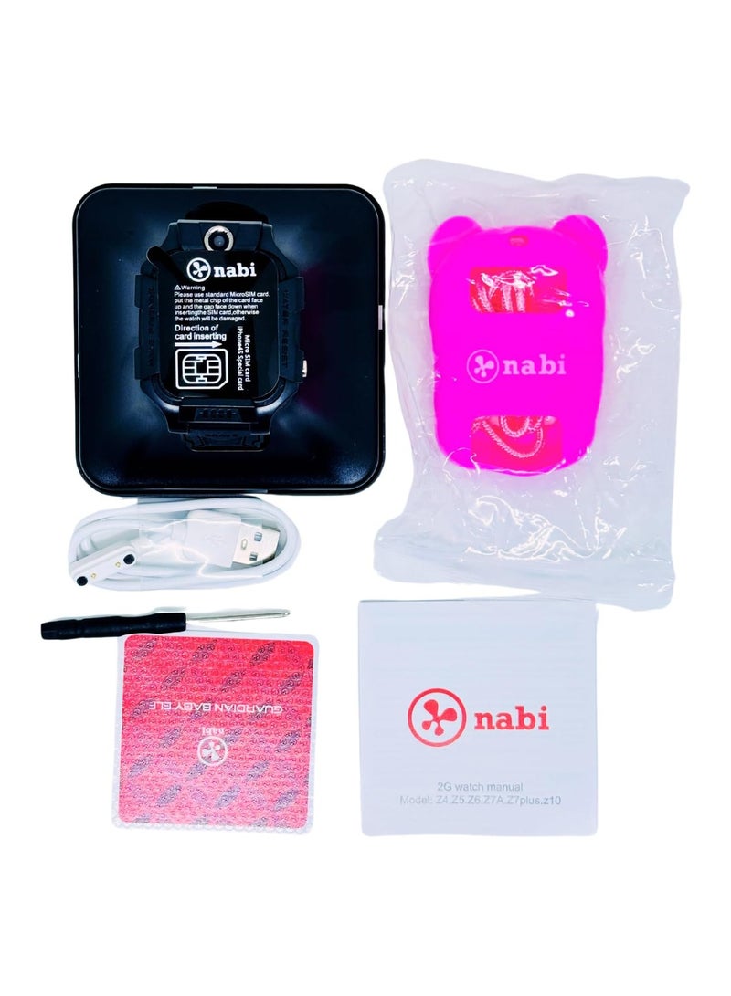 ساعة نبي الذكية للأطفال Z7A تدعم كاميرا لحماية الأطفال وتحديد مواقعهم في أي مكان عبر نظام تحديد المواقع العالمي (GPS). يمكنك تحديد موقعهم في أي وقت عن طريق توصيل الجوال بالساعة، وتدعم شريحة اتصال. - Image 3