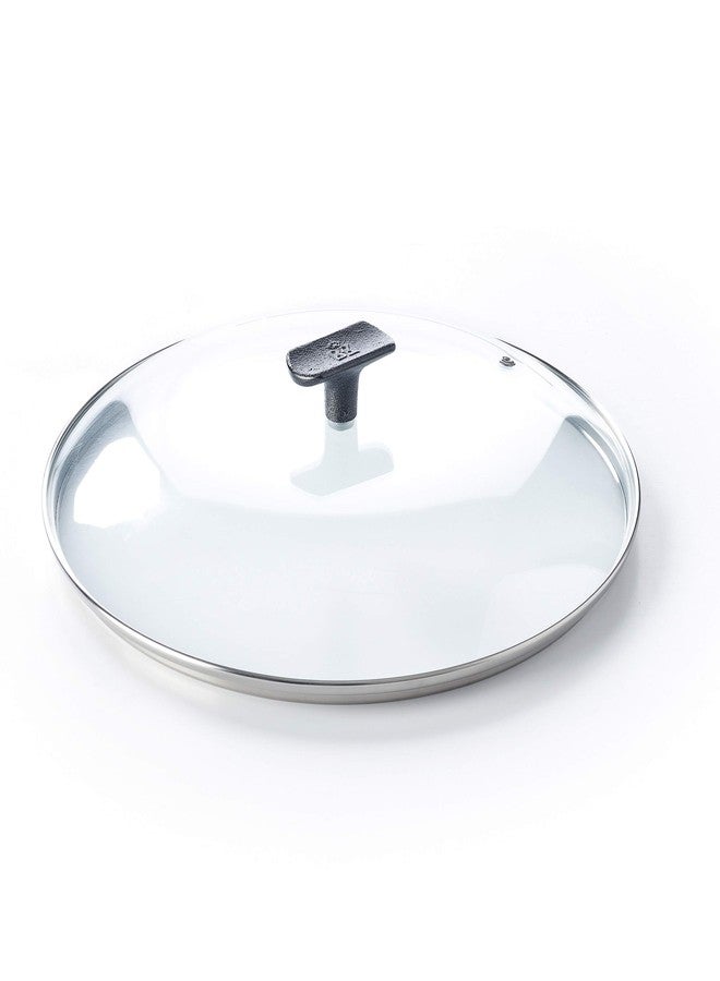 BK Black Steel Glass Lid, 12", Clear - Image 1