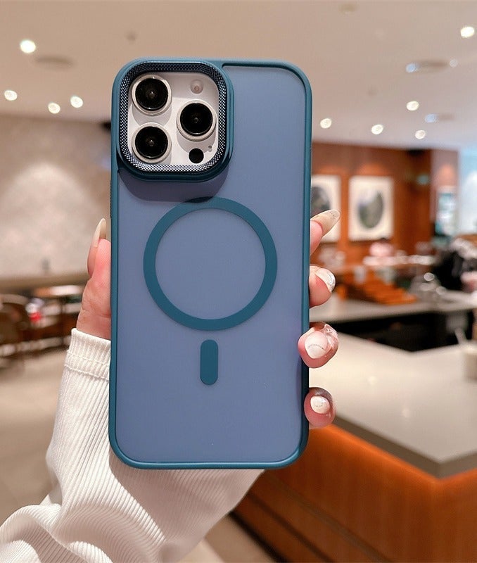for iPhone 15 Pro Max Case Compatible with MagSafe,Magnetic Phone Case for iPhone 15 Pro Max,Diamond Texture Matte Anti-Fingerprint Shockproof Luxury INS Style Protective Cover Dark Blue - Image 5