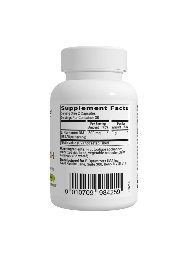 بيو أوبتيمايزيرز BIOptimizers Probiotic Breakthrough، مكمل غذائي من البروبيوتيك والبريبيوتيك المُحلل للبروتين - Lactobacillus Plantarum OM لدعم المناعة والانتفاخ وتخفيف مشاكل الأمعاء، 60 كبسولة نباتية - Image 2
