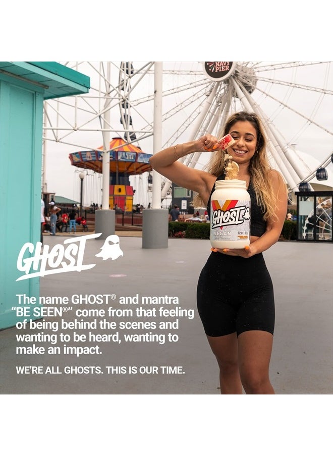 Ghost - Vegan Protein Powder, Banana Pancake Batter - 2lb, 20g of Protein - Plant-Based Pea & Organic Pumpkin Protein - ­Post Workout & Nutrition Shakes, Smoothies, & Baking - Soy & Gluten-Free - Image 1