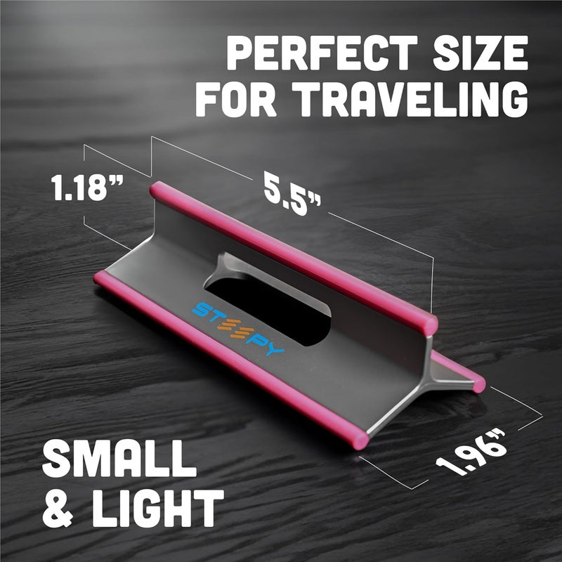 Steepy Portable Laptop Stand for Desk 3 Heights Computer Stand for Laptop Riser – Ergonomic Soporte para Laptop Base – Computer Holder & Elevated Lifter for Travel, Home Office, Projector Riser or DJ - Image 3