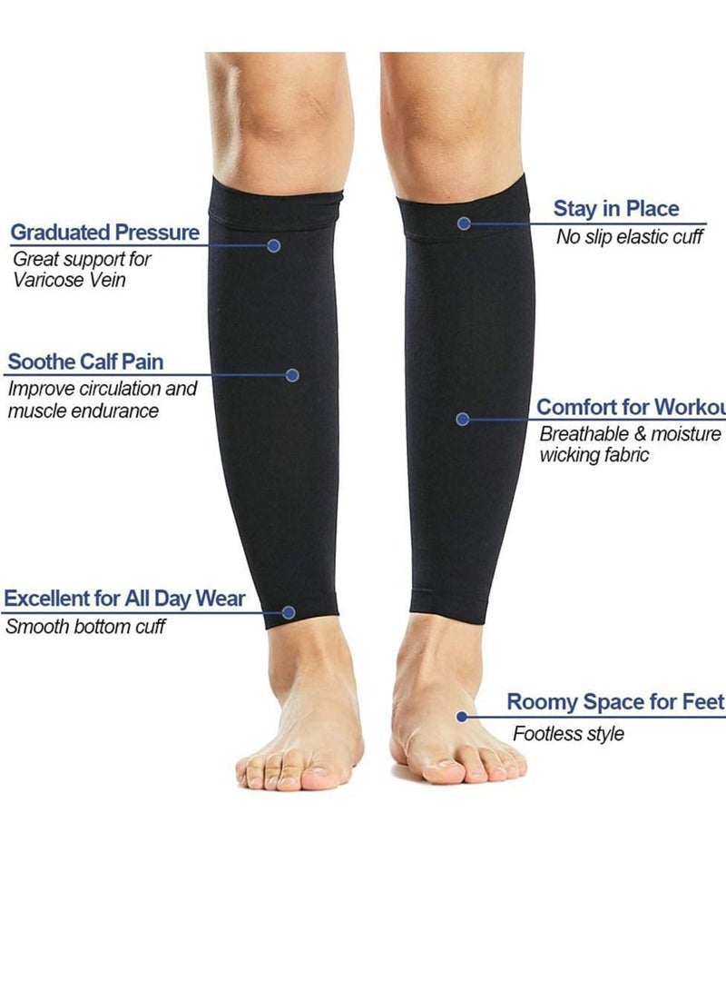 Y&D Calf Compression Socks, 1 Pair of Women Socks Mid-calf Swelling Protection Sleeve Suitable for Running, Travel, Nursing, Cycling, Etc. (15-20mmhg)  - Image 4