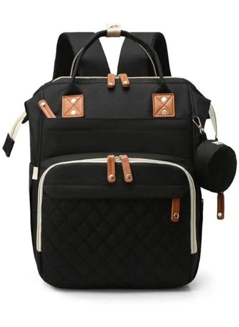 Large Multifunctional Backpack Diaper Changing Pad Foldable Baby Travel Bassinet Soft Stroller Straps Black Backpack Baby Essentials Backpack Diaper Bag Backpack Baby Travel Gear Convertible Baby