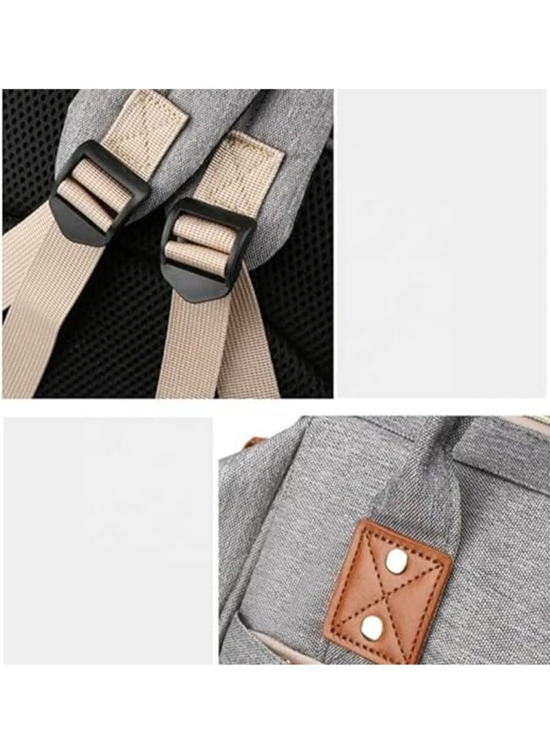 VIO - Large Multifunctional Backpack Diaper Changing Pad Foldable Baby Travel Bassinet Soft Stroller Straps Black Backpack Baby Essentials Backpack Diaper Bag Backpack Baby Travel Gear Convertible Baby - Image 1
