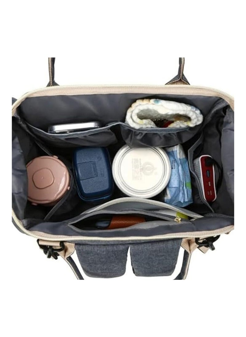 VIO - Large Multifunctional Backpack Diaper Changing Pad Foldable Baby Travel Bassinet Soft Stroller Straps Black Backpack Baby Essentials Backpack Diaper Bag Backpack Baby Travel Gear Convertible Baby - Image 1