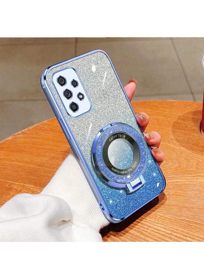 اس-توب جراب لهاتف Samsung Galaxy A53 5G، جراب دائري من مادة TPU بحامل لامع متدرج مطلي - Image 1