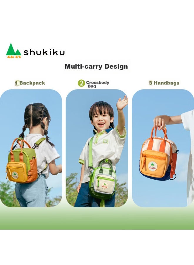 Shukiku حقيبة صغيرة متعددة الوظائف، حقيبة ظهر للأطفال، حقيبة كتف مقاومة للماء، حقيبة صدر، حقيبة صغيرة محمولة باليد، كلاسيكية باللون البرتقالي المحمر - Image 5