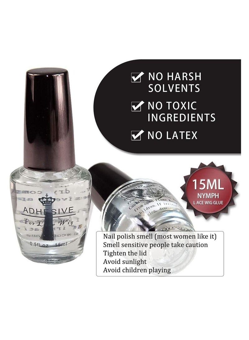 إستيل غراء شعر مستعار للشعر المستعار من الدانتيل الأمامي مقاوم للماء، غراء شعر مستعار، غراء شعر مستعار 15 مل أو 0.5 أونصة، تثبيت لاصق قوي للغاية لإغلاق الشعر، شعر مستعار للرجال، أنظمة الشعر المستعار - Image 2