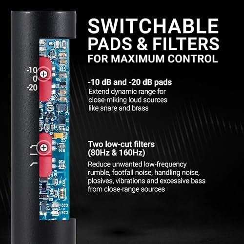 sE Electronics sE8 XLR Small Diaphragm Condenser Microphone - In-House Handcrafted Professional Instrument Microphone for Drums & Guitar in Studio or on Stage - Music Recording Mic with Balanced Sound - Image 5