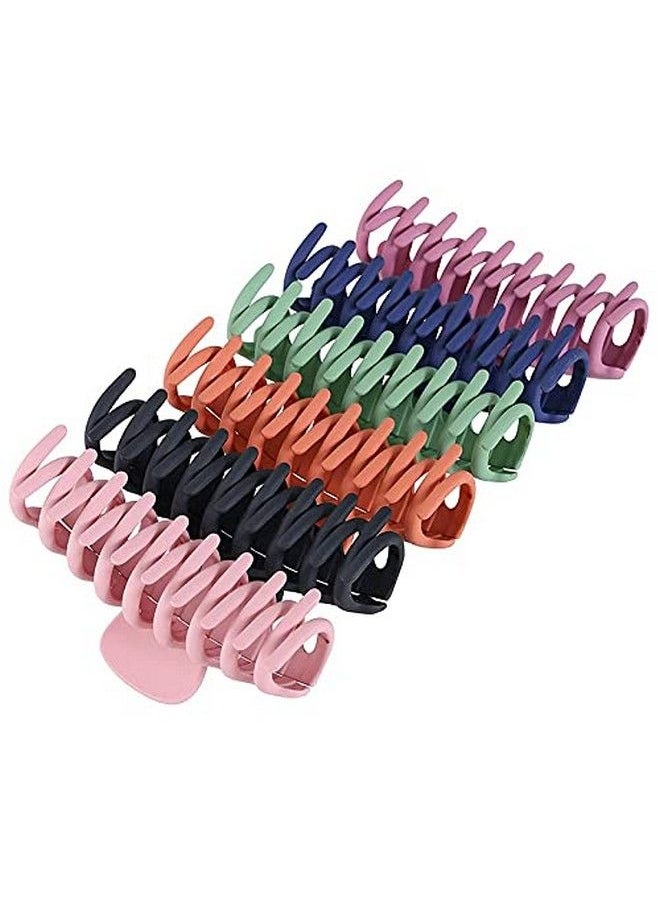 Fameza 6 Pcs Hair Claw Clips For Women Strong Hold Matte Hair Claw Clips For Thick Hair Fashion Hair Styling Accessories For Girls Large Hair Clips For Women Thick Hair(6 Colors)  - Image 2