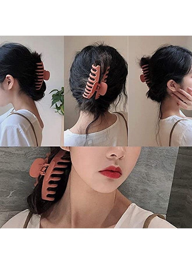 Fameza 6 Pcs Hair Claw Clips For Women Strong Hold Matte Hair Claw Clips For Thick Hair Fashion Hair Styling Accessories For Girls Large Hair Clips For Women Thick Hair(6 Colors)  - Image 5
