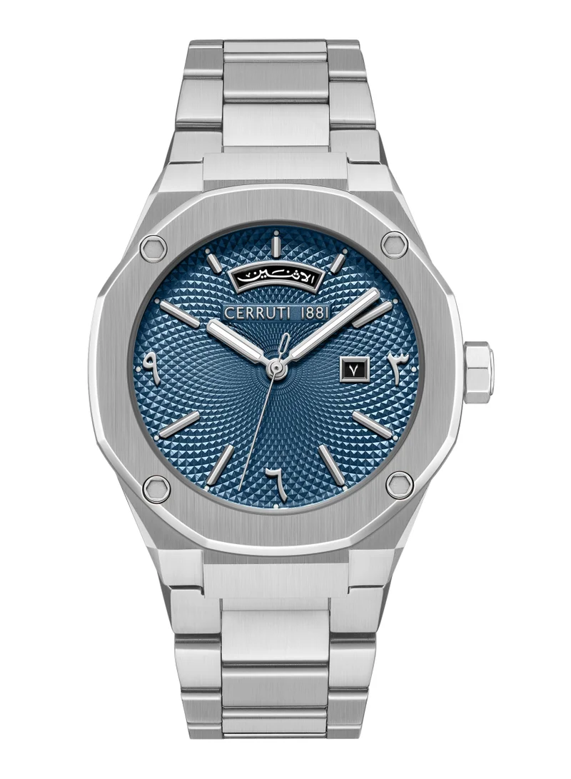 Razzuolo Blue Dial Stainless Steel Bracelet Analog Watch For Men, 41mm