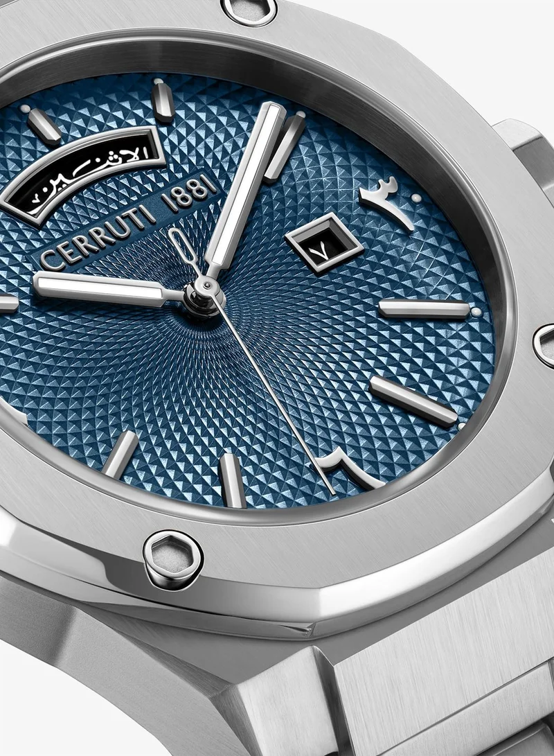 CERRUTI 1881 Blue Men's Razzuolo Blue Dial Stainless Steel Bracelet Analog Watch For Men, 41mm for Men | Best Price UAE