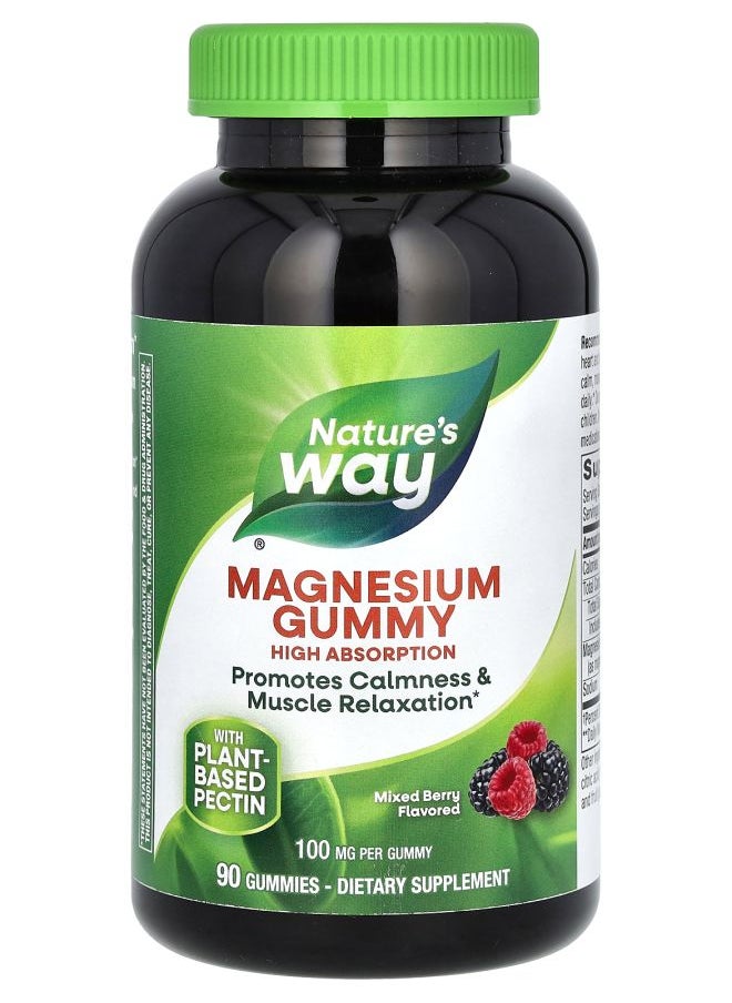 Nature's Magnesium Gummy Mixed Berry 100 mg 90 Gummies 