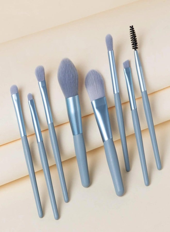 ANSHEZ 8-Piece Mini Makeup Brush Set with Zipper Bag | Synthetic Bristles Cosmetic Brush Set | Beauty Makeup Tools Kit - Image 1