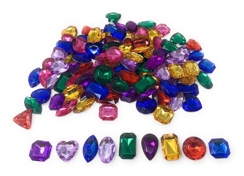 Funiverse Bulk 200 Pack of Jumbo Acrylic Jewels - Ideal for Pirate Party Decorations or Treasure Chest Loot - Image 4