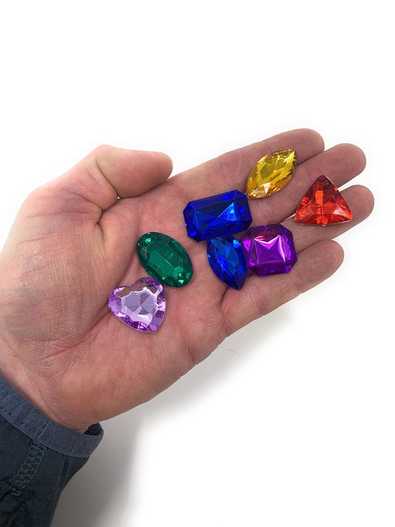 Funiverse Bulk 200 Pack of Jumbo Acrylic Jewels - Ideal for Pirate Party Decorations or Treasure Chest Loot - Image 3