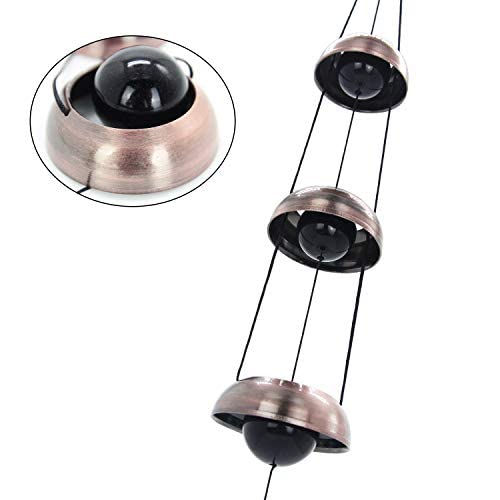 ASTARIN Temple Wind Chime, Red Copper Wind Chimes with 3 Bells, Feng Shui Wind Chimes for Home Yard Outdoor Decoration, A Great Memorial Wind Chime for Someone Who Loves Peace - Image 5